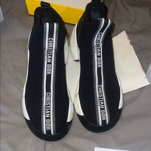 Dior Black and White High-Top Sneakers